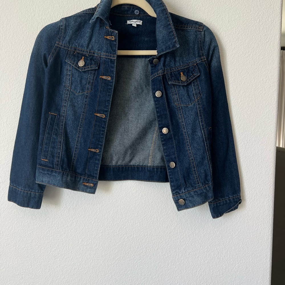 Splendid Girls Lightweight Stretch Jean Denim Jacket 7/8